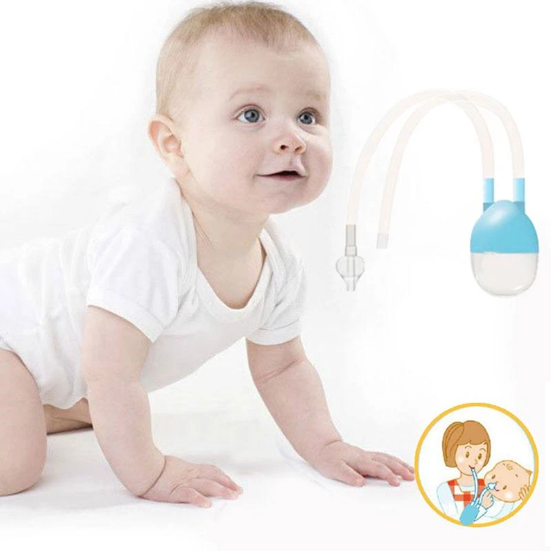 Newborn Baby Safety Nose Cleaner Vacuum Suction Nasal Aspirator Flu Protections Nasal Aspirator Nasal Snot Nose Cleaner Baby
