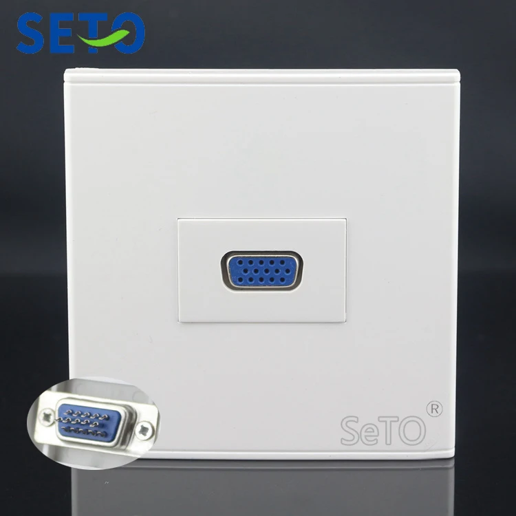 

SeTo 86 Type One Port 15 Pin VGA Plug Connector Wall Plate Socket Keystone Faceplate