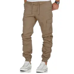 Мужские брюки шаровары джоггеры брюки 2019 новые мужские брюки мужские s джоггеры твердые мульти-карман брюки уличная пот брюки pantalon hombre