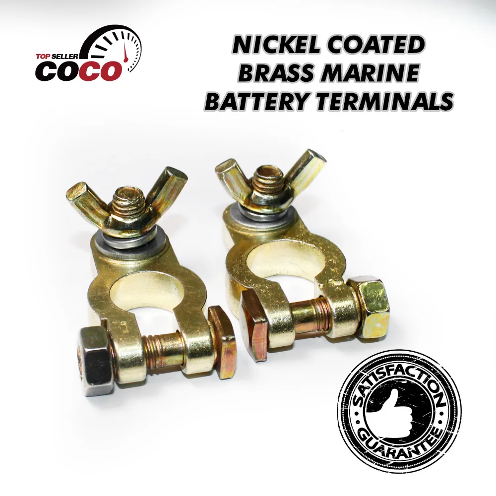 

Pair CAR Auto Quick Release BATTERY TERMINAL Connector Cable Battery Terminal Clamp End SET POSITIVE & NEGATIVE