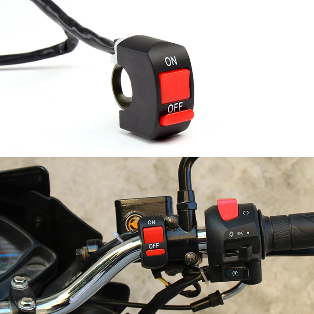 Крепление на руль мотоцикла кнопка включения-выключения переключатель двойной вспышки опасная лампа контроллер переключатель фары