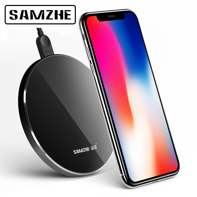 

SAMZHE 10W Qi Wireless Charger for iPhone 8/X Fast Wireless Charging for Samsung S8/S8+/S7/S6 Edge Nexus5 Lumia 820