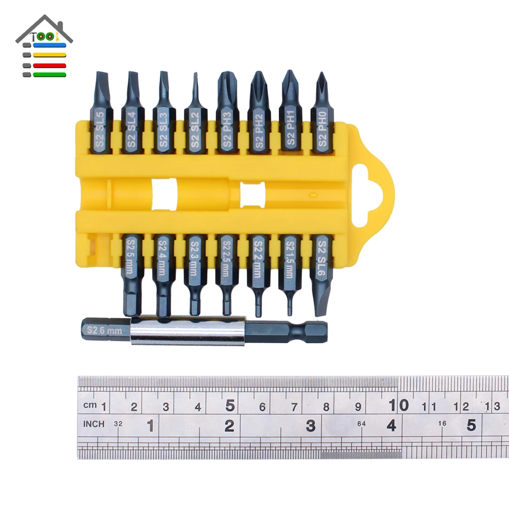 AUTOTOOLHOME 17 шт. Набор шестигранных отверток Магнитный PH1 PH2 PH3 PZ1 PZ2 PZ3 T10 T15 набор ручных инструментов для ремонта