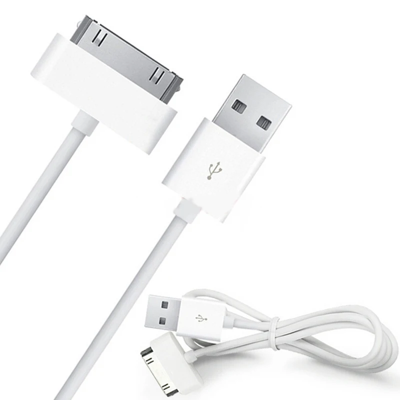 

USB Cable Charge Fast Charging For iPhone 4 4s 3GS 3G iPad 1 2 3 iPod Nano itouch 30 Pin Charger Adapter Data Sync Cord Cable