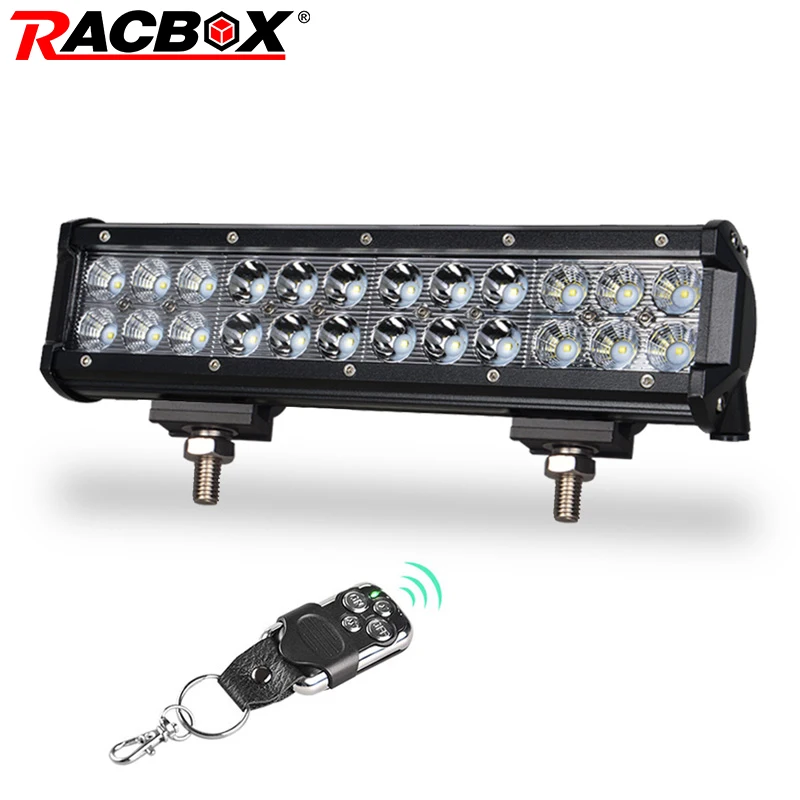 RACBOX 12 дюймов 72 Вт Светодиодный светильник для работы бар лампа прожектор 6000 К