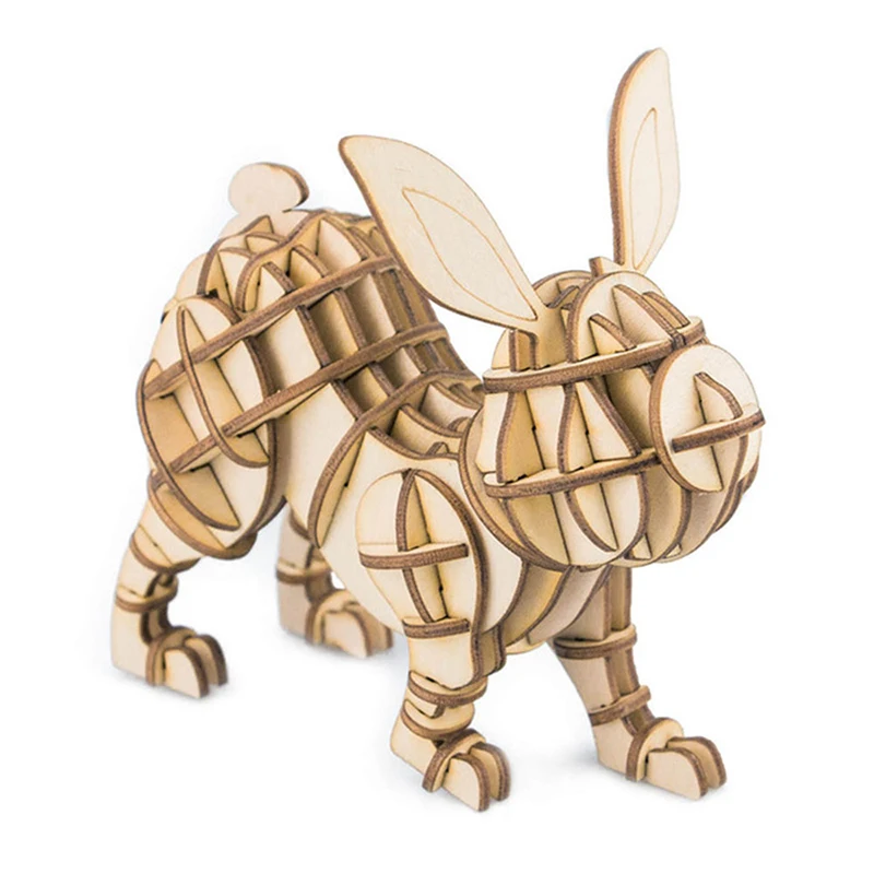 

Robotime 3D Wooden Puzzle DIY Animal Model Jigsaw Toys Assembly Model Wood Craft Kits Toys for Children Kids TG233 Drop Shipping