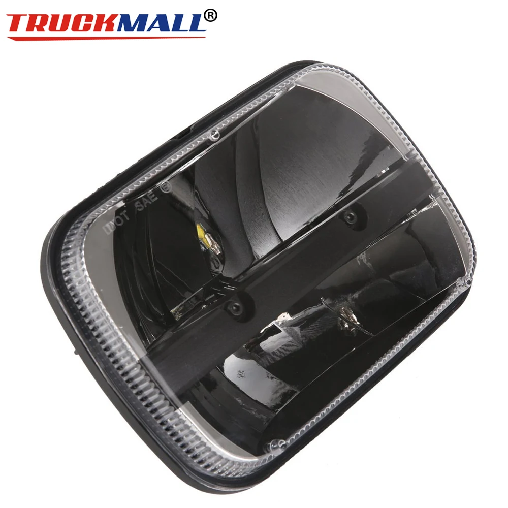  DOT EMARK Approved Pair 5x7Inch LED H4 Square 12V 24V Headlight 7x6 LED Truck Headlamp for truck FL - 32881848482