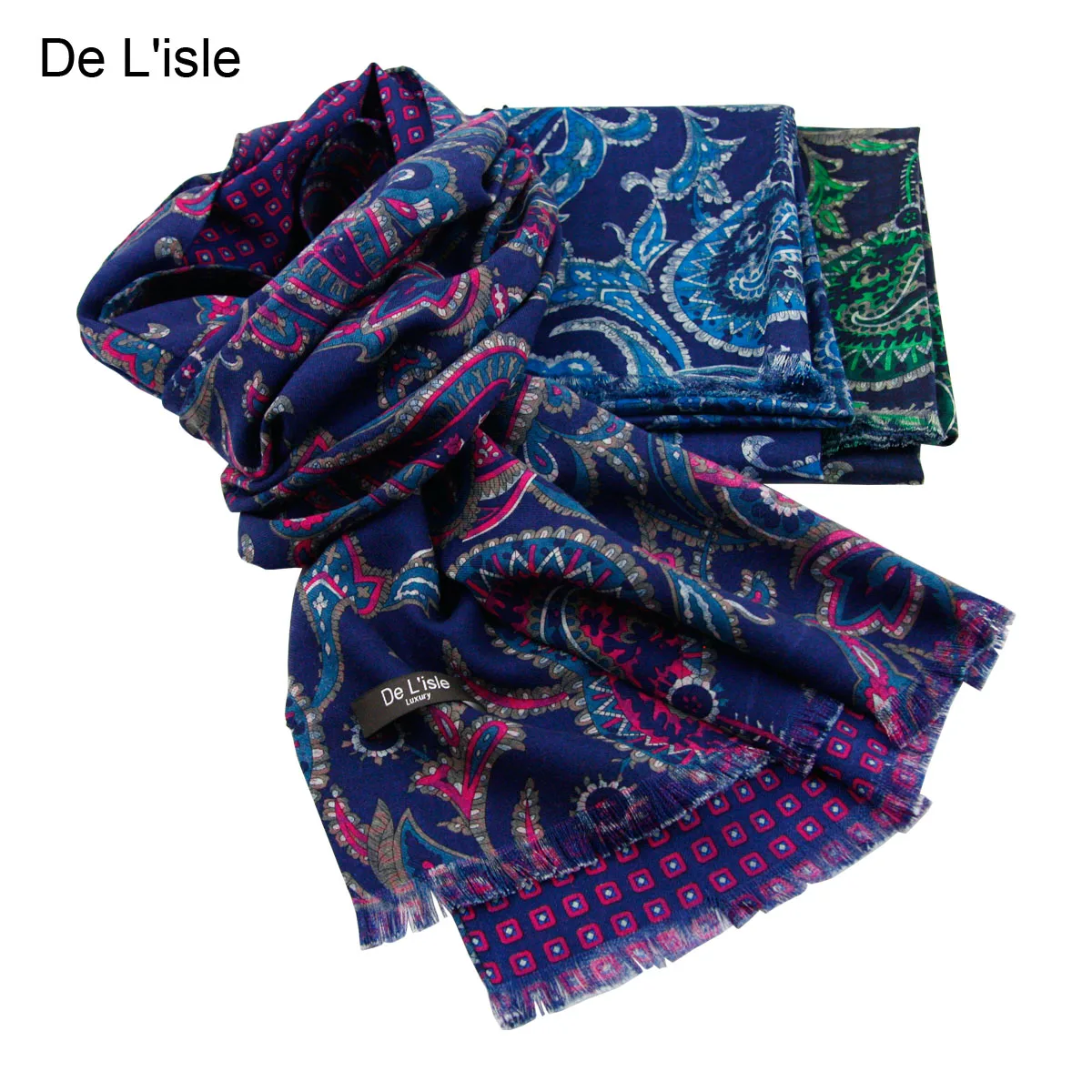 

2016 Winter Fashion Top Quality Pure Wool Scarf Double Faced Paisley Printed Cashmere Shawl Pashmina Wraps - Factory Outlet