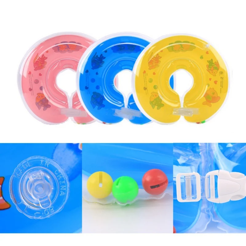 Newest Swimming Baby Accessories Swim Neck Ring Baby Tube Ring Safety Infant Neck Float Circle For Bathing Inflatable