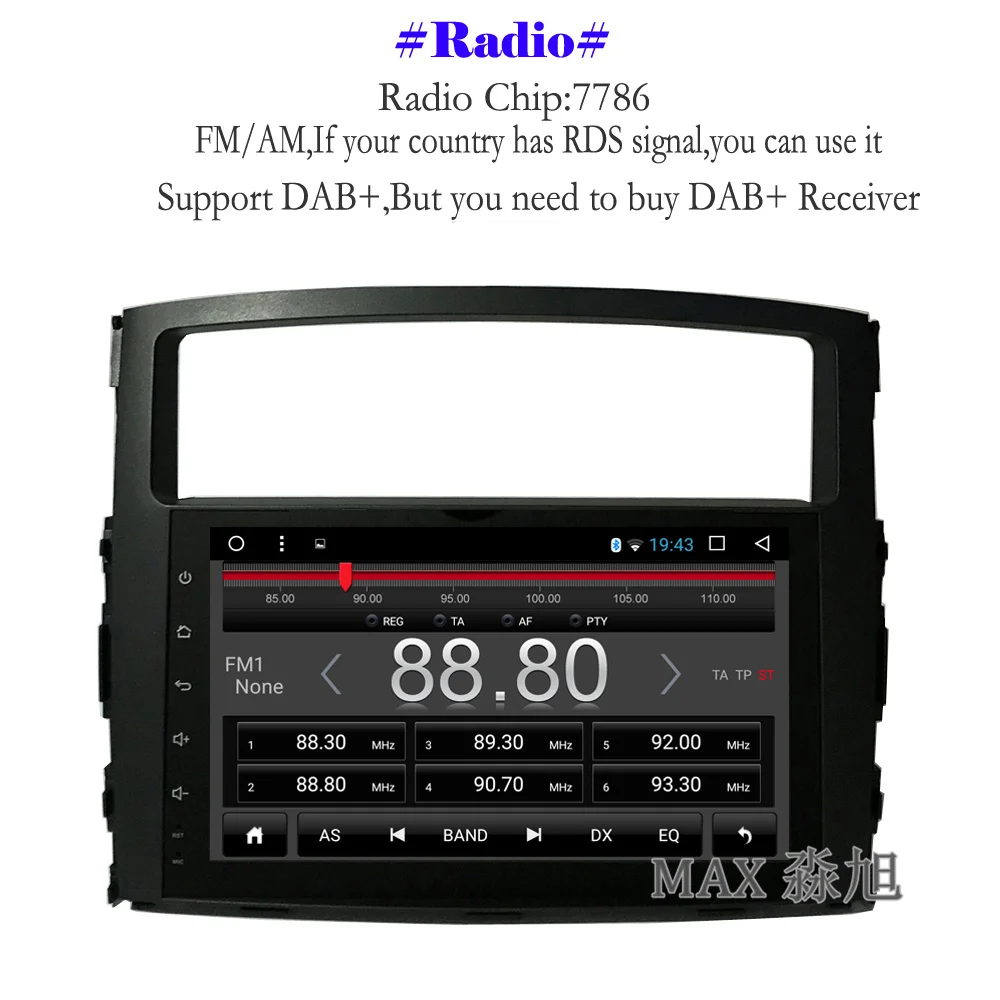 Top MAX Android 8.1.0 Car DVD For Mitsubishi PAJERO V97 2006 2007 2008 2009 2010 2011 2012 2013 2014 2015 Radio RDS GPS Free Map SWC 3