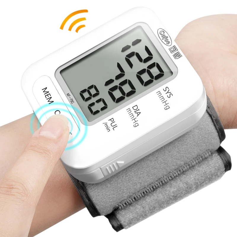 

Cofoe Automatic digital Wrist Blood Pressure monitor watch and Pulse Monitor Sphygmomanometer Portable Tonometer