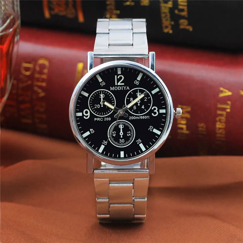 Man watches Casual fashion business watch Black Noodles Steel Blue Glow Glass Watch quartz Movement Mens Watches 20 Man watches Casual fashion business watch Black Noodles Steel Blue Glow Glass Watch quartz Movement Mens Watches 20