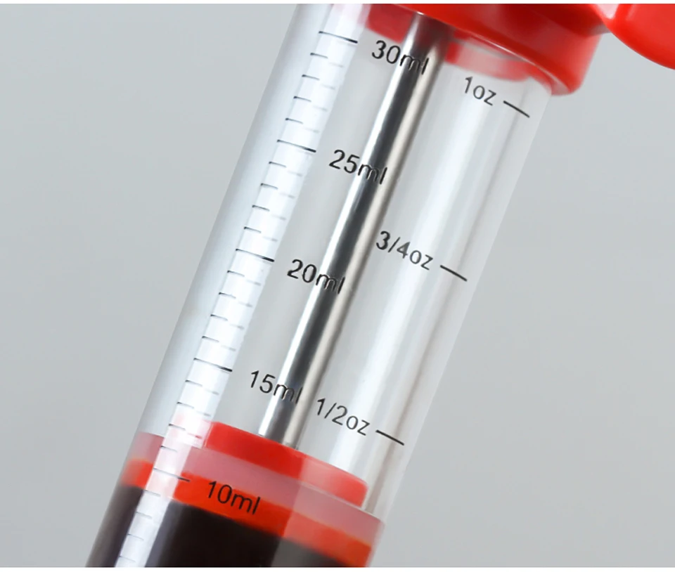 Multi- function Condiment syringe flavoring condiment red wine syringe meat injectors 21.5*7*3.5CM