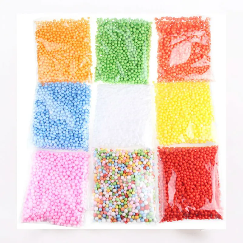 

Polystyrene Styrofoam Plastic Foam Mini Beads Ball DIY Assorted Colors Decorate