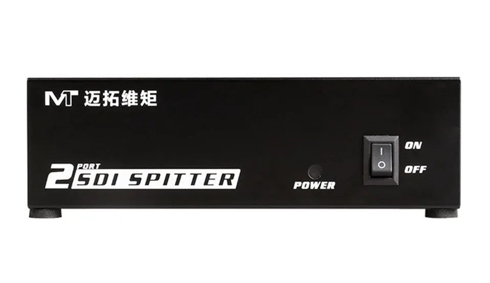 

Original MT-SD102 3G SDI 1x2 Splitter supports bit rates up to 2.970 Gbps and supports SD-SDI, HD-SDI, and 3G-SDI video signals