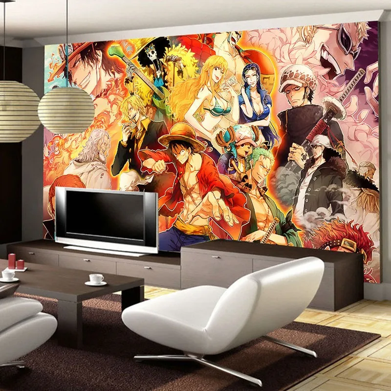 Japanese Anime 3d Wallpaper One Piece Wall Mural Cartoon Wallpaper For Walls Photo Wallpaper Kids Bedroom Tv Backdrop Room Decor 3d Wallpaper Wallpaper For Wallswallpapers For Aliexpress