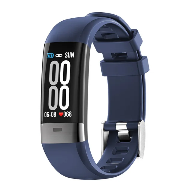 Смарт-браслет IP67 Водонепроницаемый Фитнес браслет монитор сердечного ритма крови Давление часы ЭКГ+ PPG смарт-браслет ЭКГ Смарт-часы - Цвет: Синий