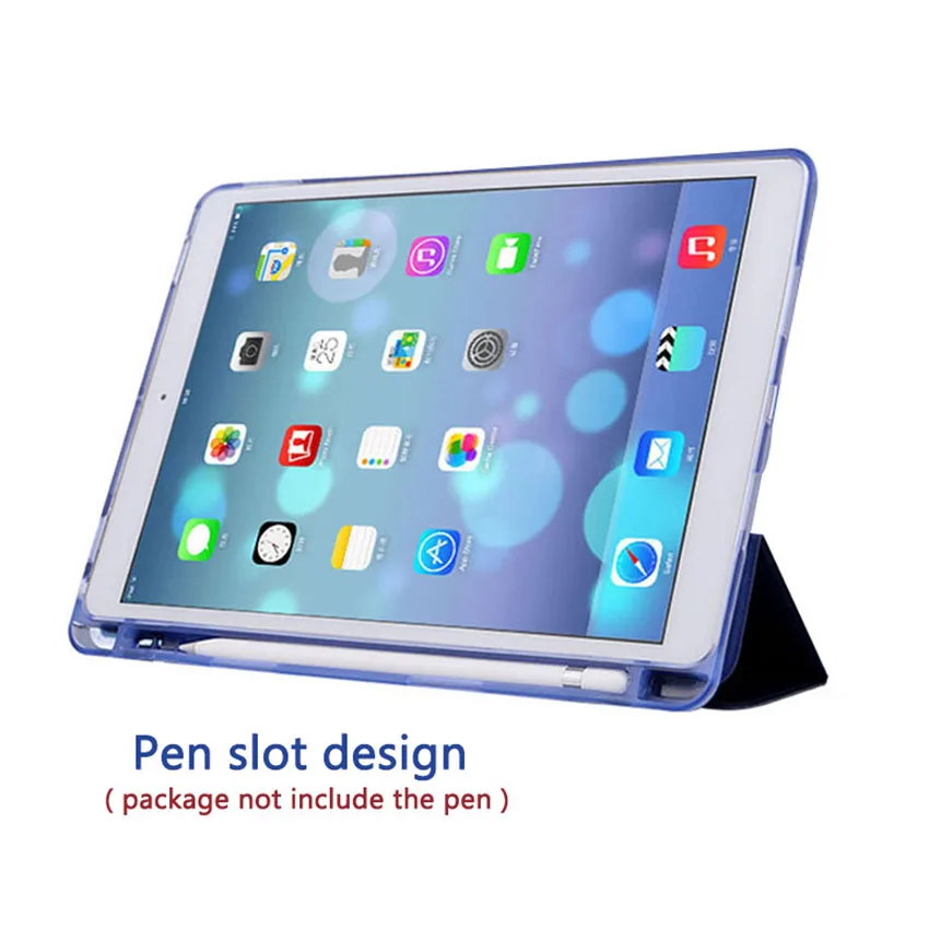 PU Leather Case for Apple iPad Pro 10.5 Flip Stand Smart Cover with Pencil Holder Slot Tablet Protective Case for iPad Pro 12 (5)