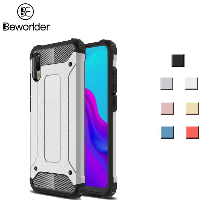 Beworlder For Huawei Y6 Pro 2019 Case Dual Layers TPU PC Heat Dispatchion Full Protect Hard Phone Cover Y6Pro |