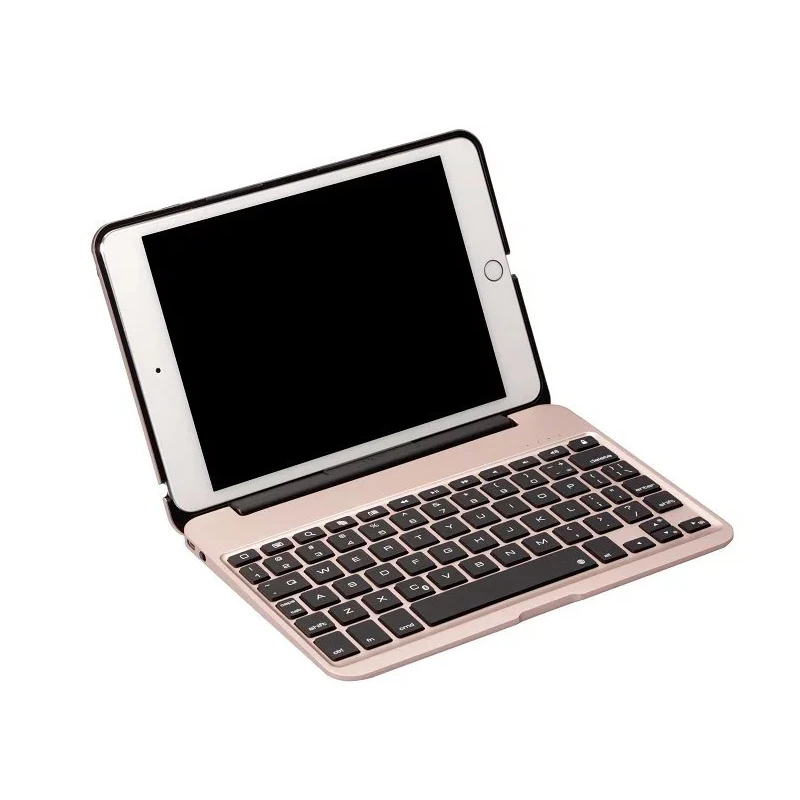 Aluminum Keyboard Case with 7 Colors Backlight Backlit For iPad mini 4