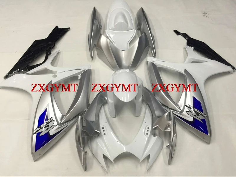 

Plastic Fairings for for Suzuki GSXR750 2006 - 2007 K6 Abs Fairing for Suzuki GSXR600 07 Silver White Fairings GSX R 600 2006