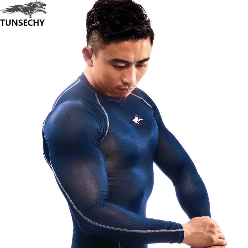 TUNSECHY winter Top quality New thermal underwear men underwear compression quick drying thermo underwear men Long Johns