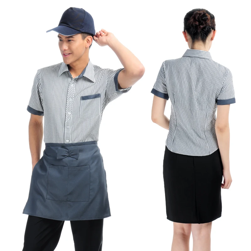 

Hotel Uniforms Waitress Uniforms Summer Summer Fast-food Restaurant Work Wear Short Sleeved Uniforms