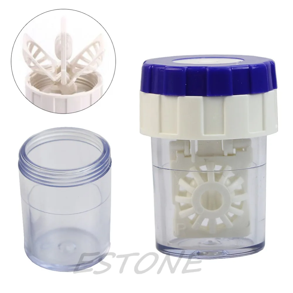 

Plastic Manually Cleaning Lenses Case Contact Lens Cleaner Washer New