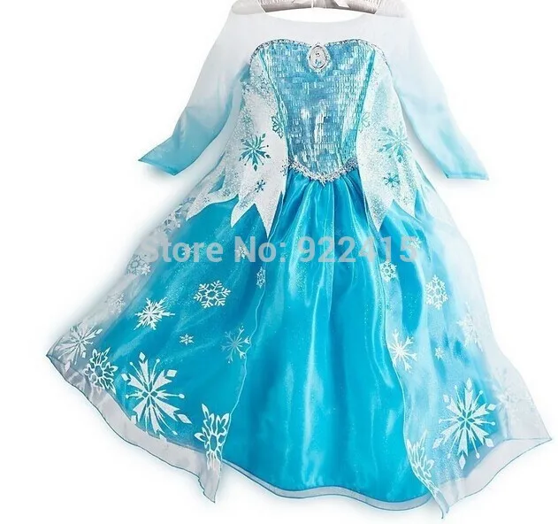 Детская Карнавальная одежда костюм ледяной Эльзы для девочек платье принцессы вечерние карнавальные костюмы с блестками платье Анны платья для девочек