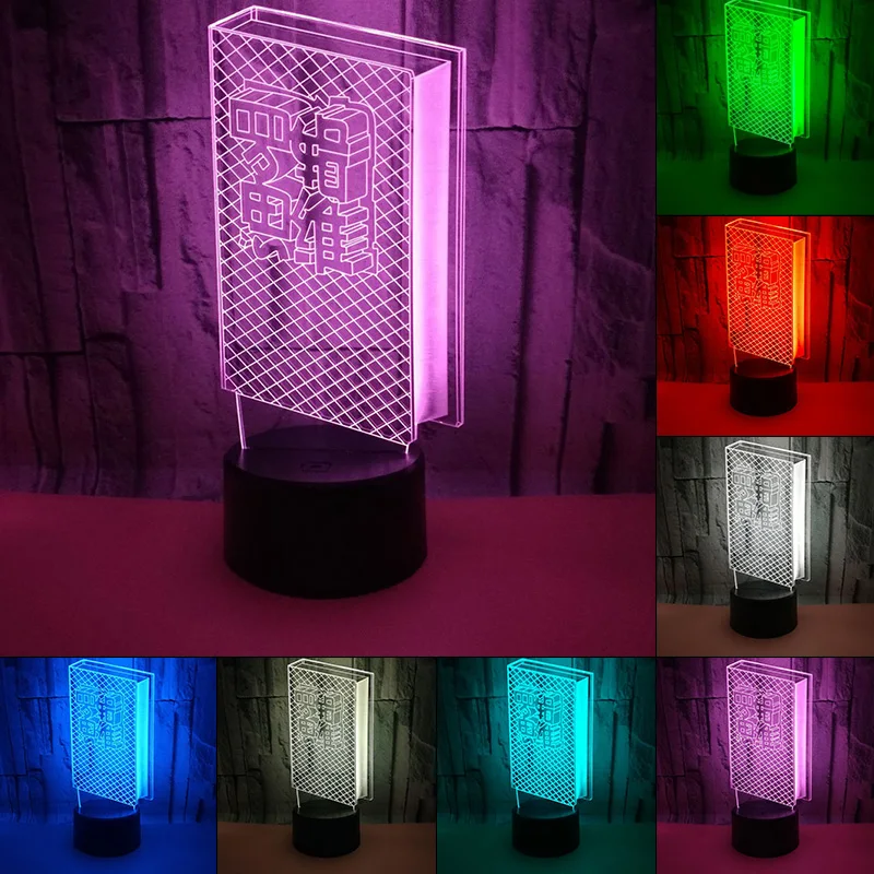 3D Книги по искусству USB лампа ночник зарядка через usb настольная лампа для спальни дома Decro