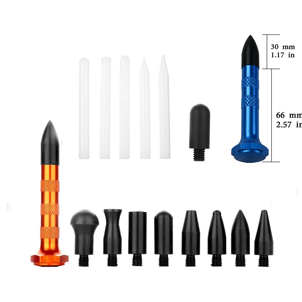 

Furuix Auto Repair Tool Aluminum Knock Down Screw-on Heads - Auto Body Paintless Dent Repair Tools -Tap Down