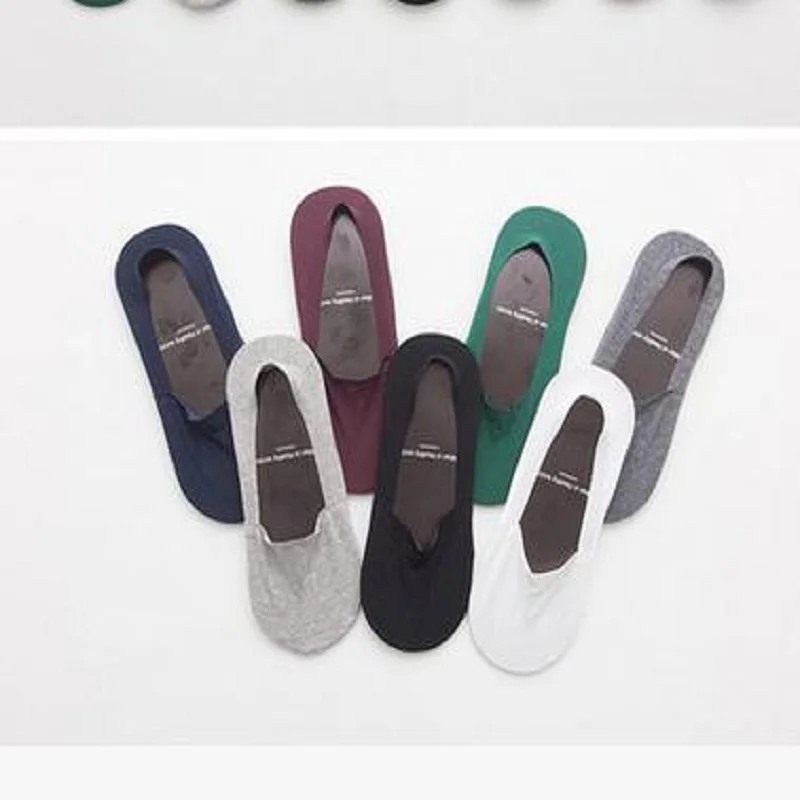 Новинка лета 2018 мужские хлопковые невидимые носки силиконовые Дышащие без