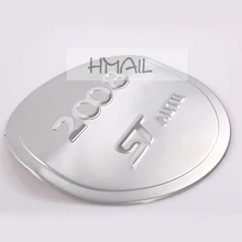 Stainless steel fuel tank cover for 2014-17 PEUGEOT 2008,Free shipping car-styling oil fuel cap decorat trim auto cover stickers sktoo free shipping for 1998 2005 passat b5 golf4 polo octavia fuel tank cap tank cover