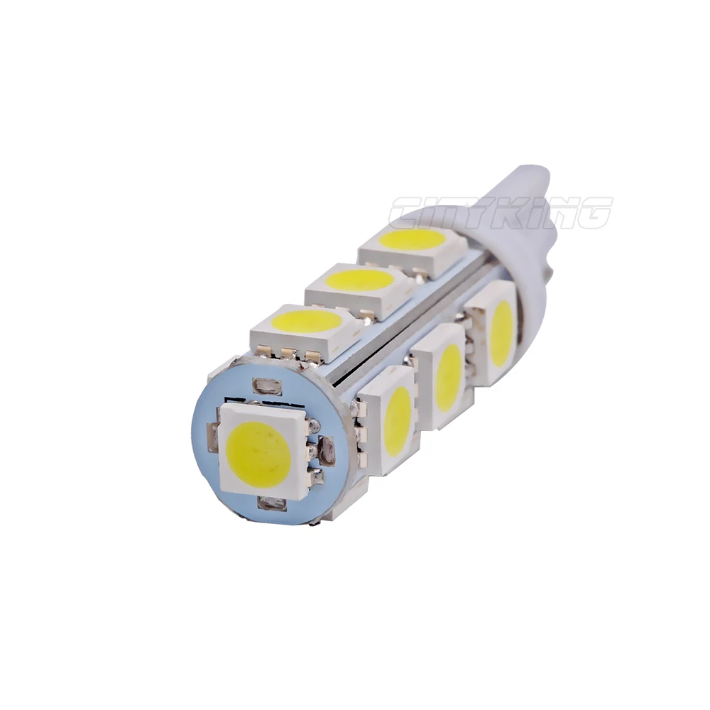 50 шт. T10 13SMD 5050 светодиодный световой индикатор Авто W5W 196 t10 13 светодиодный сигнальный светодиод W5W 168 клин инструменты для дверцы боковая лампа