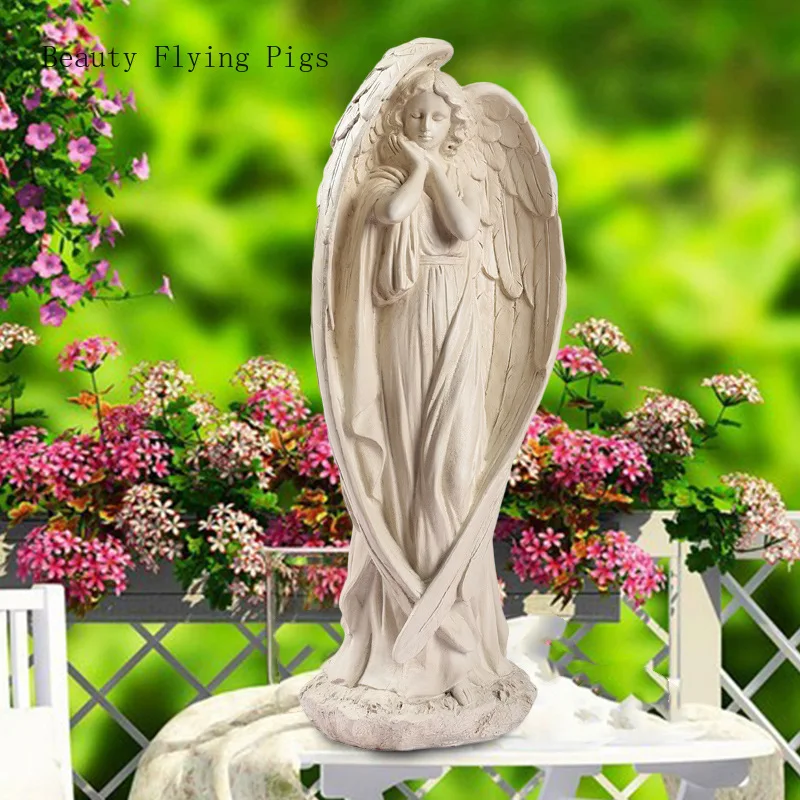 

Angel decoration resin crafts porch home decoration desktop decoration wine cabinet angel painted high-grade garden forest