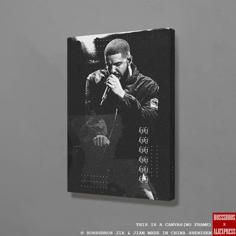 

Drake Rapper Poster Painting Wall Art Canvas For Teens Living Room Home Bedroom Study Dorm room Apartment Art Decoration Prints