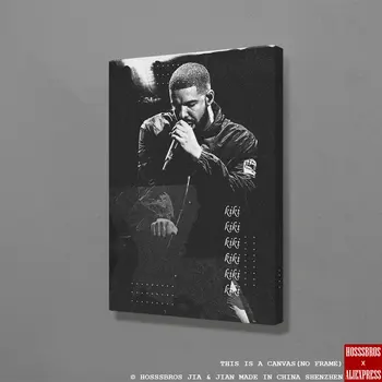 

Drake Rapper Poster Painting Wall Art Canvas For Teens Living Room Home Bedroom Study Dorm room Apartment Art Decoration Prints