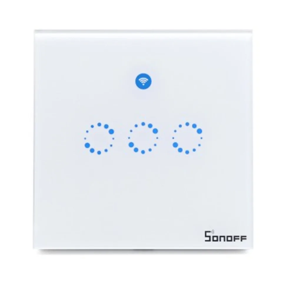 Interruptor de Parede 86 tipo Gang Sonoff t1 ue Reino Unido Smart Wi fi rf 433 e app e touch Control Wall Light Mudar 1 e 2 e 3 Toque Casa Inteligente - Image 3