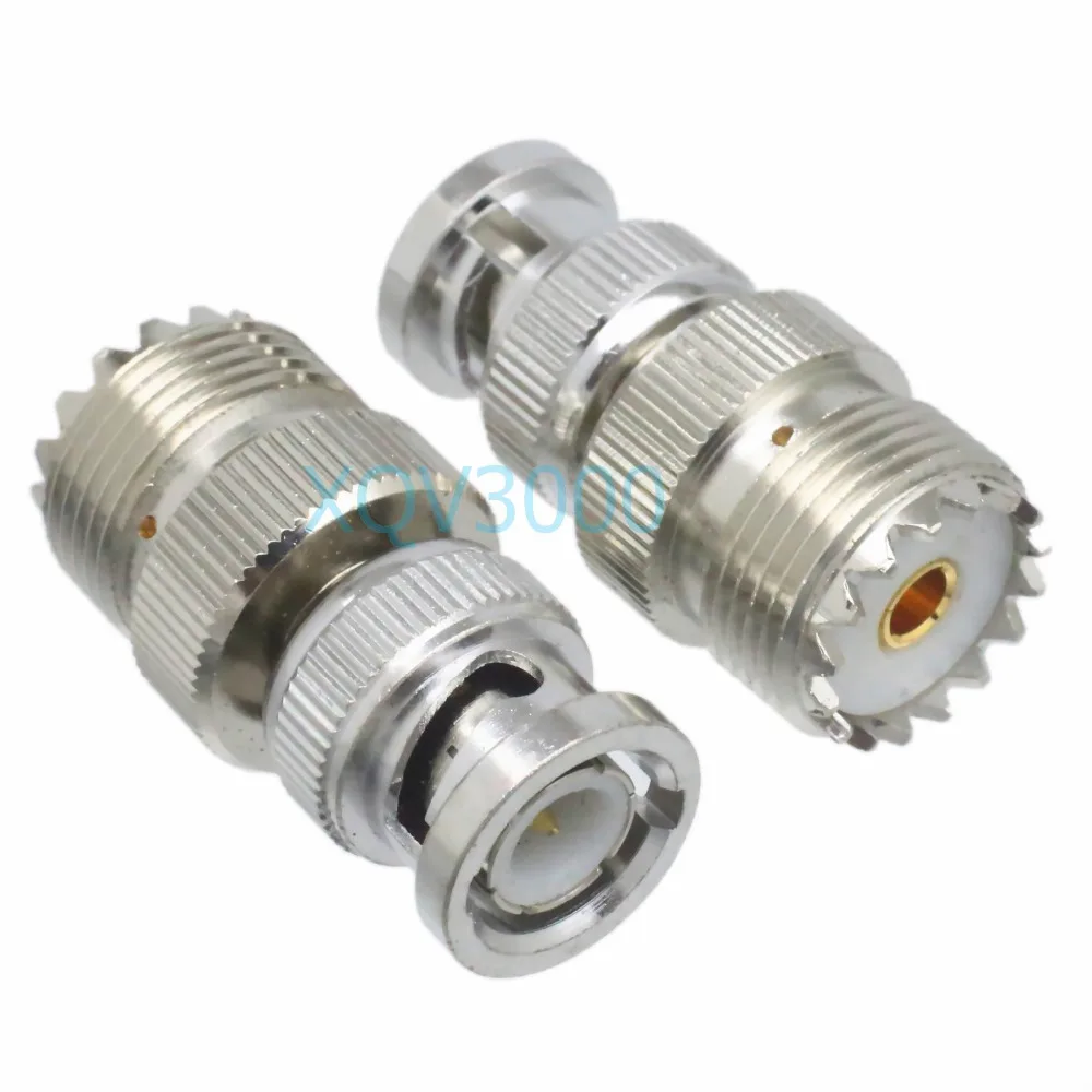 10pcs Adapter converter SO239 UHF female jack to BNC male plug