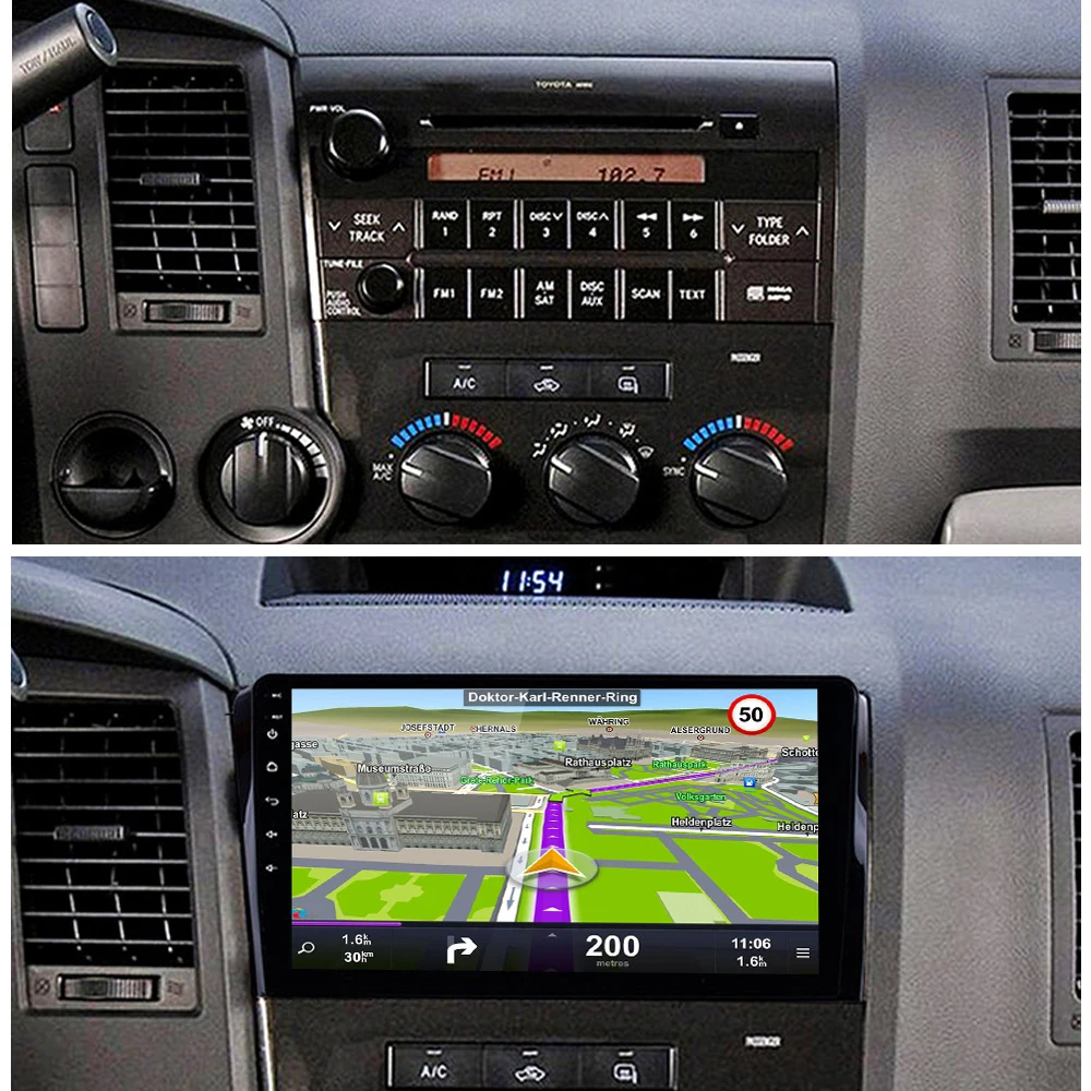 Flash Deal Sinosmart  Android 8.1 2Din IPS/QLED 2.5D screen car gps radio navigation player for Toyota Verso 2007-2016 for sequoia/Tundra 2