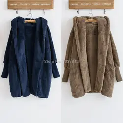 Cheshanf новая зимняя Европейская и американская свободная Двусторонняя шерстяная куртка и модное длинное шерстяное пальто Бесплатная