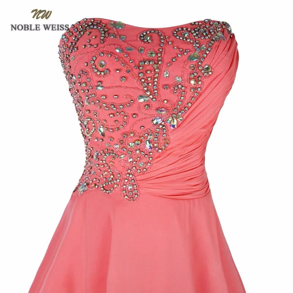 NOBLE WEISS Coral vestido de festa дебютантное платье vestido formatura curto Выпускные платья Короткие вечерние платья с бусинами и корсетом