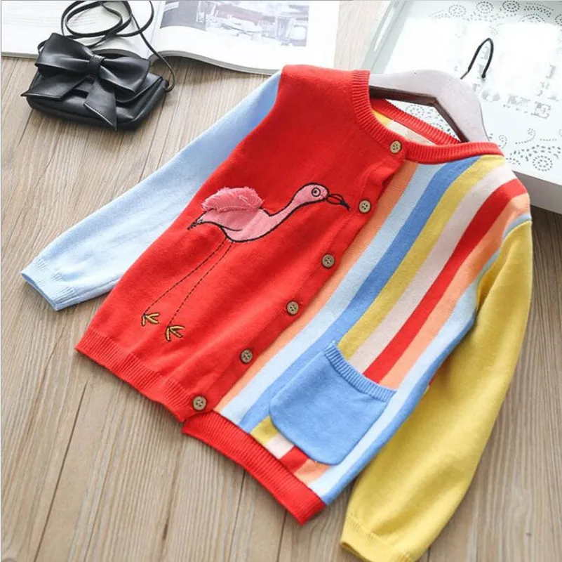 Y2130546 осенний Детский кардиган для девочек, свитер для девочек, кардиган для девочек, Детское пальто, одежда для девочек, детская одежда, свитер с узором