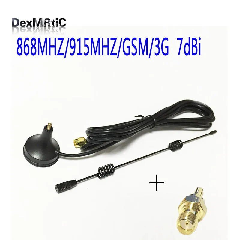 868 МГц/915 МГц/GSM антенна маленькая присоска 7dbi 3 метра SMA Папа + женский RF разъем