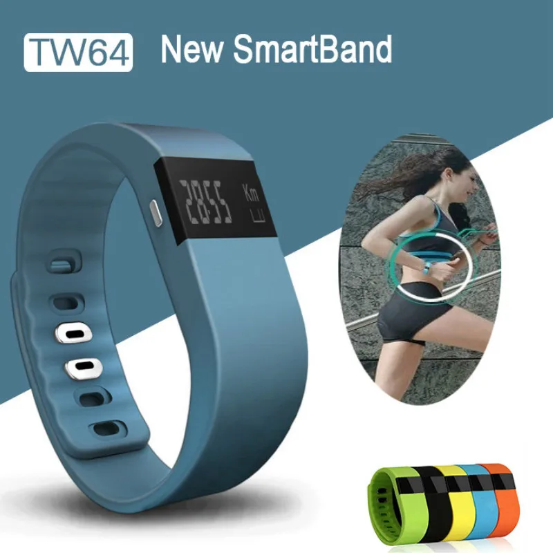 

TW64 Fitness Tracker Bluetooth Smart bracelet Sport Bracelet Smart Band Wristband Pedometer For iPhone IOS Android PK Fitbit