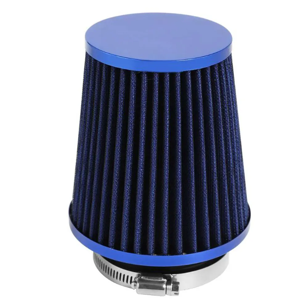 

Vehemo Universal 3" Air Intake Filter 76mm Car Induction Kit Clean Intake High Power Sports Mesh Cone Blue