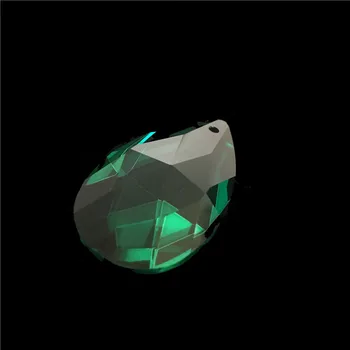 

38*22mm 50pcs Hole Green Crystal Lamp Ball Prism Chandelier For Shopping Mall Decoration Free Shipping