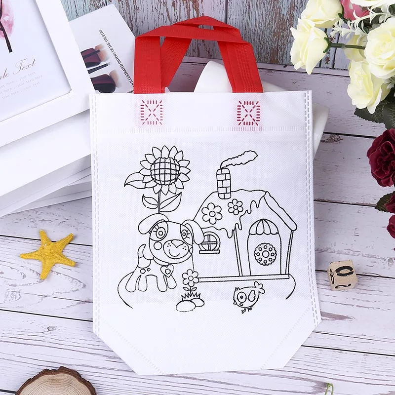 1pc For Children DIY Drawing Craft Color Bag Children Learning Educational Tools With A Safe Watercolor Pen For Baby Gifts