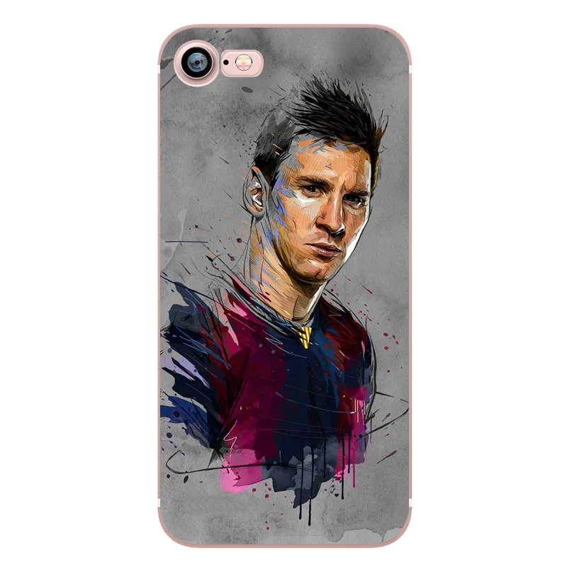 Phone Case C Ronaldo Messi Neymar Barcelona Soccer Jersey for iphone 5s 6s 7 6 plus SE 5 Soft Transparent Soft Silicon tpu Clear (10)