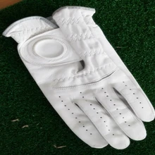 Кожаные перчатки для гольфа с левой ручкой, магнитный шарик держатель маркера